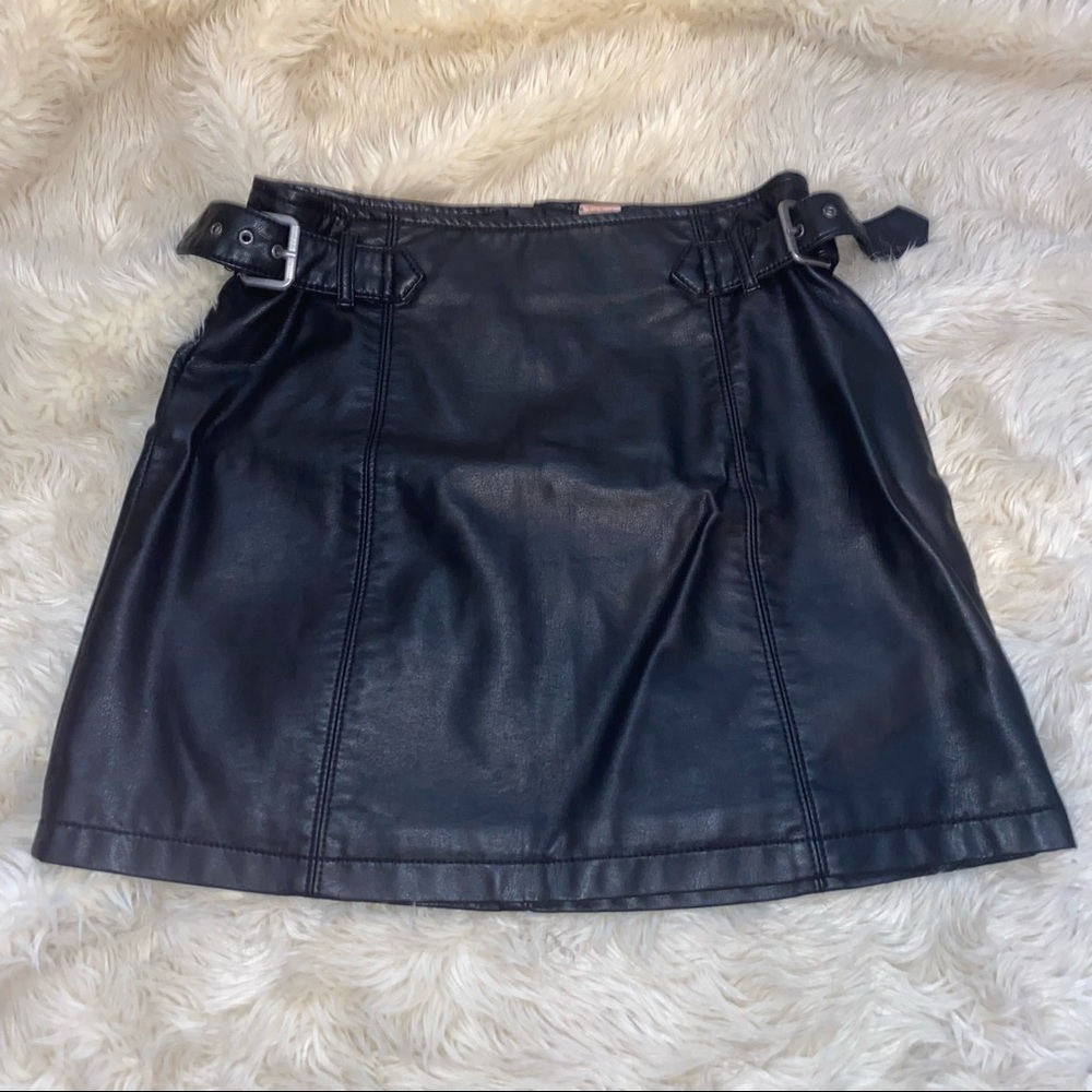 Free People leather skirt